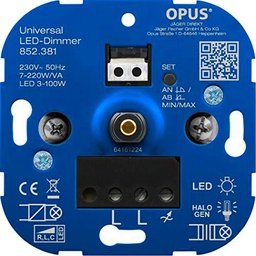 OPUS® Regulador universal para lámparas LED, incandescentes y halógenas