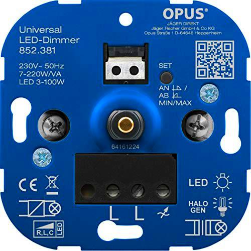 OPUS® Regulador universal para lámparas LED, incandescentes y halógenas