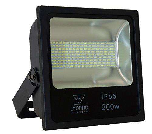 LYO Proyector LED SMD Extraplano Integrado, 200 W, Negro, 37 x 37 cm