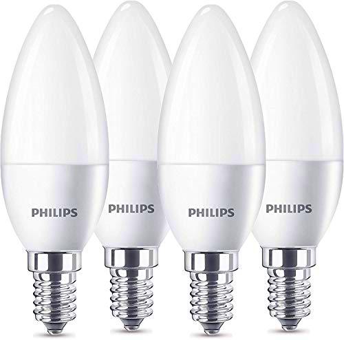 Philips 8718696689837 Pack de 4 bombillas LED Vela E14