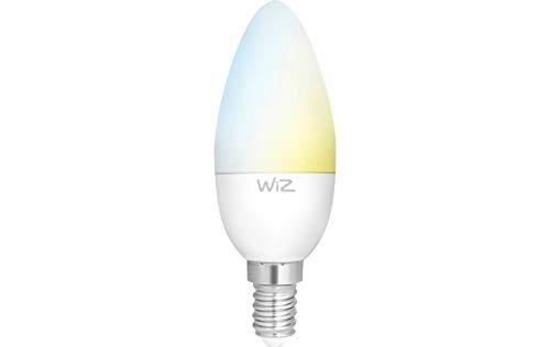 WiZ G2 WarmWhite Candle - Bombilla LED (E14, 7 W, plástico)