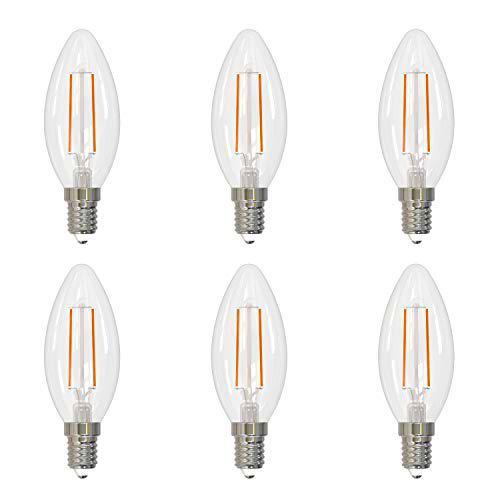Umi by Amazon - Bombilla vela LED C37 con casquillo Edison de rosca fina E14