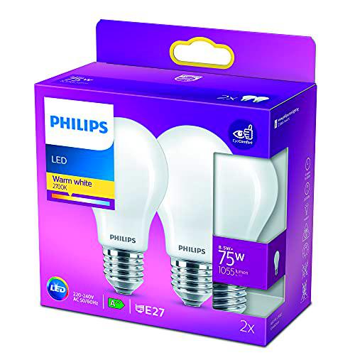 Philips Lámpara LED, Blanco Cálido, 75W