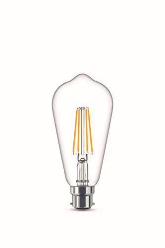 Philips - Bombilla LED equivalente a 60 W B22, color blanco cálido