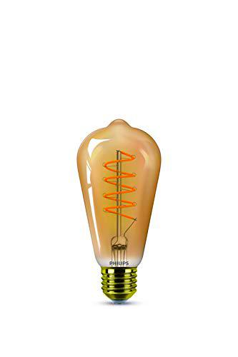 Philips LED Bombilla vintage forma pera, consumo de 5,5W equivalente a 25 W de una bombilla incandescente