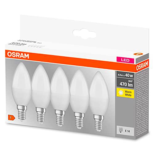 OSRAM LED Classic B40, lámparas LED de filamento esmerilado de vidrio para E14