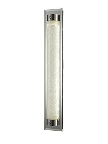 Mantra Iluminación. Modelo TUBE. Plafón para techo o pared de 60 cm fabricado en hierro y cristal acabado en color cromo