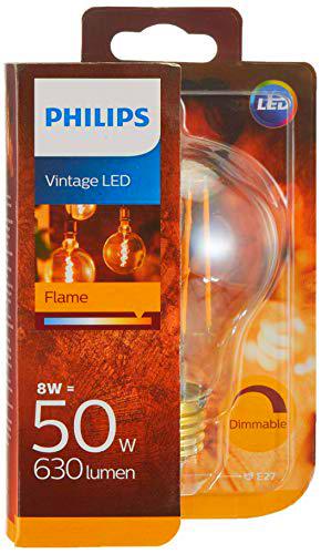 Philips Bombilla LED E27, 7.5 W equivalentes a 48 W en incandescencia, luz blanca