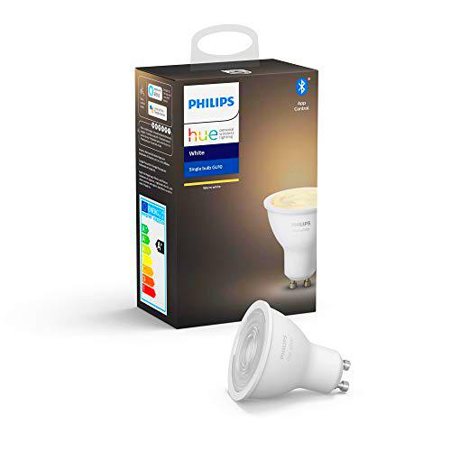 Philips Hue - Bombilla LED inteligente, GU10, Luz cálida regulable