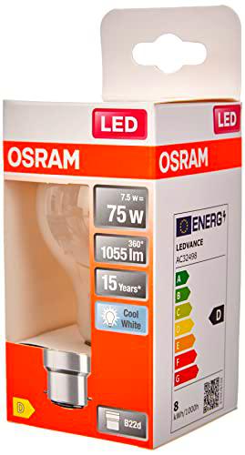 OSRAM Lámpara LED Star de filamento esmerilado, casquillo B22d