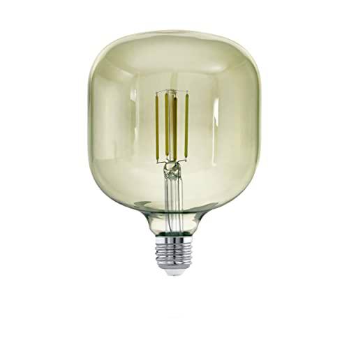 Bombilla LED E27, color negro y transparente, 18 cm de Diámetro