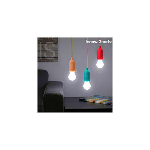 InnovaGoods Bombilla LED Portátil con Cordón, Aleatorio