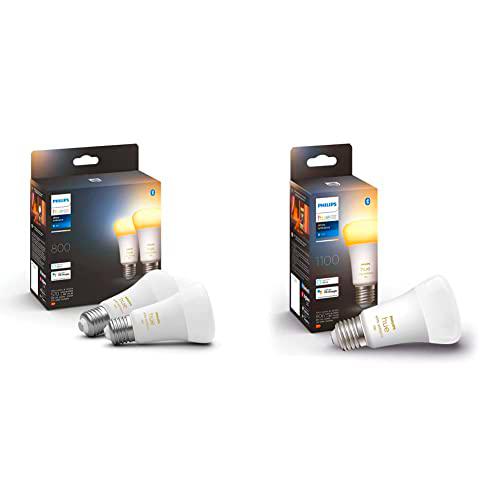 Philips Hue - Bombilla inteligente, E27, Luz cálida y fría