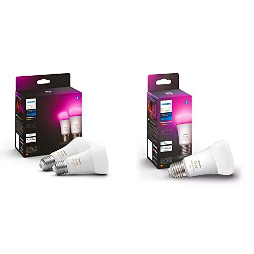 Philips Hue - Bombilla Inteligente, A60 E27, Luz Blanca y de Colores, 10