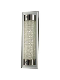 Mantra Iluminación. Modelo TUBE. Plafón para techo o pared de 45 cm fabricado en hierro y cristal acabado en color cromo