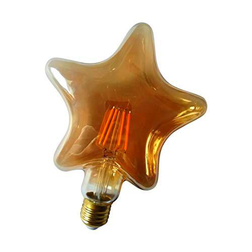 ZONS 811620 - Bombillas LED decorativas, 4 W, ámbar en forma de estrella,