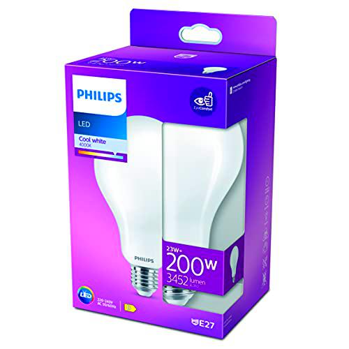 Philips - Bombilla LED cristal 200W A95 E27 luz blanca fría