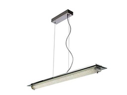 Mantra Iluminación. Modelo TUBE. Lámpara de techo colgante fabricado en hierro y cristal acabado en color cromo