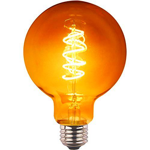 Garza Vintage Whirl - Bombilla Globo Retro LED de Filamento Luz Cálida E27 3W