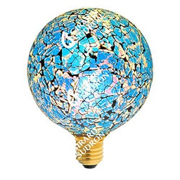 Globo de Mosaico azul G125, filamento LED, 4 W, E27