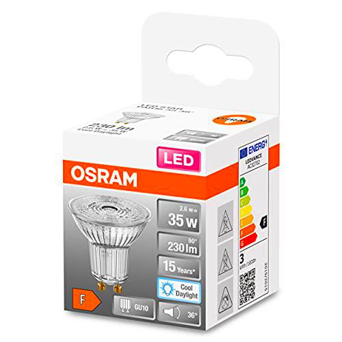 OSRAM LED Star PAR16 35 Lámpara reflectora LED con ángulo de visión de 36 grados