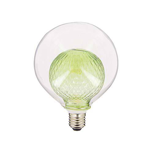 XANLITE - Bombilla LED decorativa con diseño de doble cristal verde