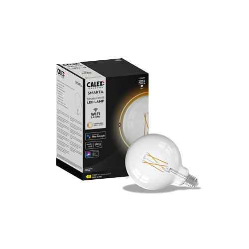 Calex Smart Globe - Bombilla LED (7,5 W, Wi-Fi), transparente