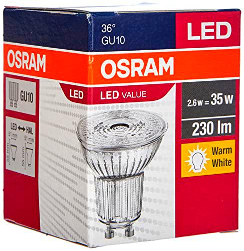 OSRAM Lámpara reflectora LED Star Value PAR16 con ángulo de visión de 36 grados
