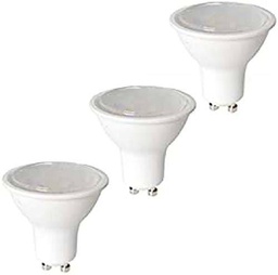 Nityam Cojunto de 3 Bombillas LED SPOT GU10 6W 480 lúmenes + colores caliente 3000K + [Clasificación energética A+]
