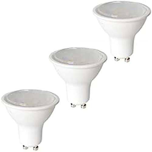 Nityam Cojunto de 3 Bombillas LED SPOT GU10 6W 480 lúmenes + colores caliente 3000K + [Clasificación energética A+]
