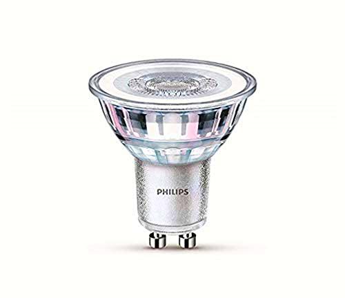 Philips - Bombilla LED cristal 50W GU10 luz blanca fría 36º apertura 