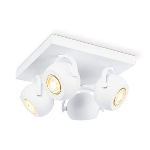 home sweet home collection Lámpara de Techo LED, Arena y Blanco, 4 Flammig