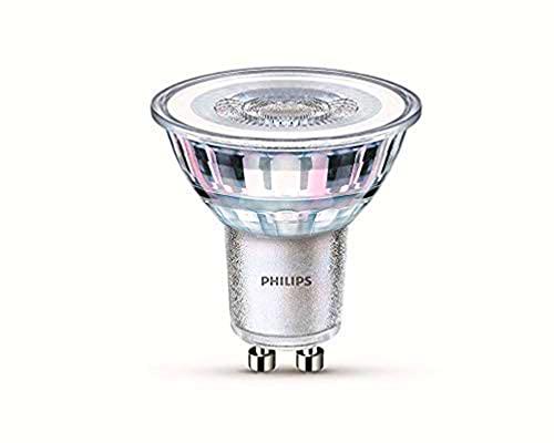 Philips - Bombilla LED cristal 50W GU10 luz blanca cálida 36º apertura 