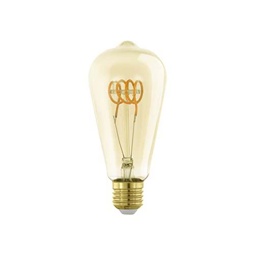 EGLO Bombilla LED E27 día &amp; noche, ámbar vintage con sensor