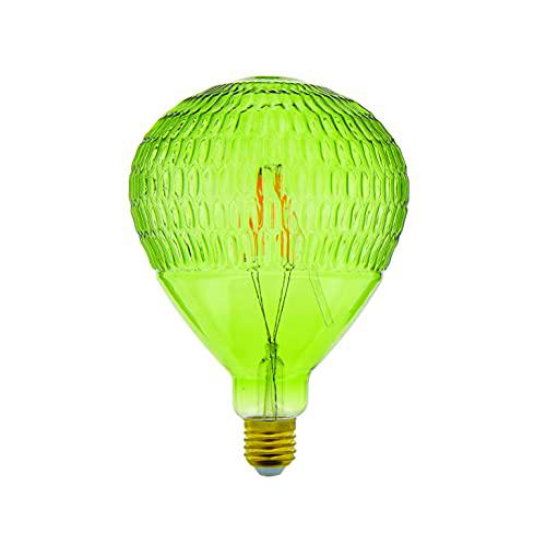 Bombilla LED decorativa, diseño de globo verde, casquillo E27