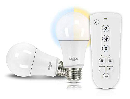 SCHWAIGER - ALSET200- Juego de bombillas LED (E27) como luz de acento regulable Smart Home