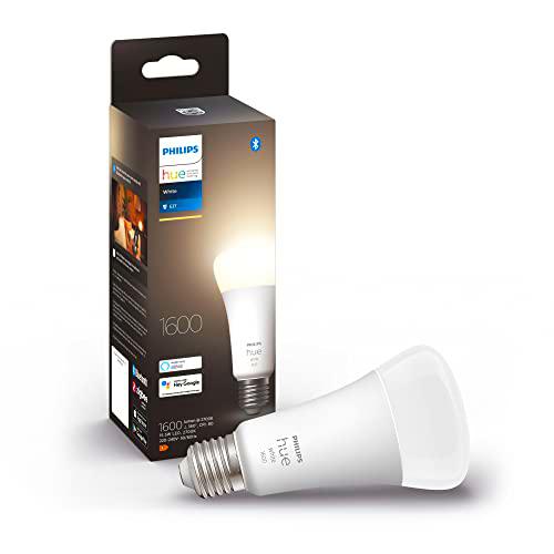 Philips Hue - Bombilla inteligente, E27, Luz cálida regulable