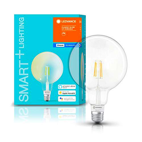 LEDVANCE Lámpara Smart LED, Bluetooth, globo de filamento