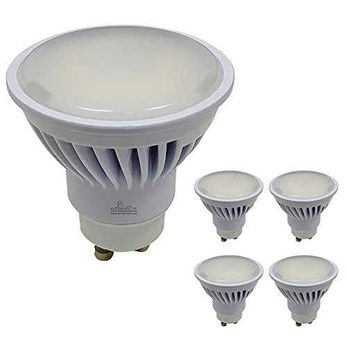 Pack 5x Bombilla LED GU10 8,5w Potentísima. Color Blanco Cálido (3000K)