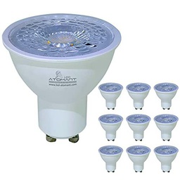 LED ATOMANT, S.L. Pack 10x GU10 LED 9w. Color Blanco Frio (6500K)
