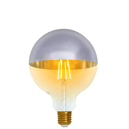 Bombilla LED Globo G120 Cúpula Plata E27 8W Equi.60W 806lm 2100K Vintage 15000H 7hSevenOn Vintage