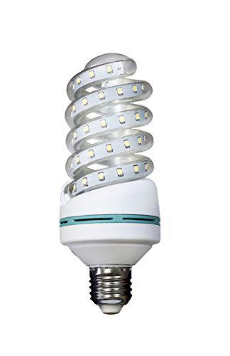 LAES - Bombilla Spiral LED, E27, 12 watts, Blanco, 64 x 160 mm