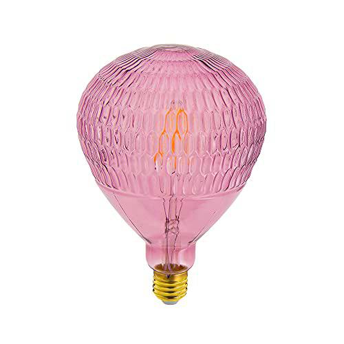 Bombilla LED decorativa, globo rosa, casquillo E27