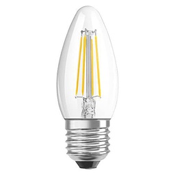 OSRAM LED Lámpara con base E27, forma de vela, blanco cálido (2700K)