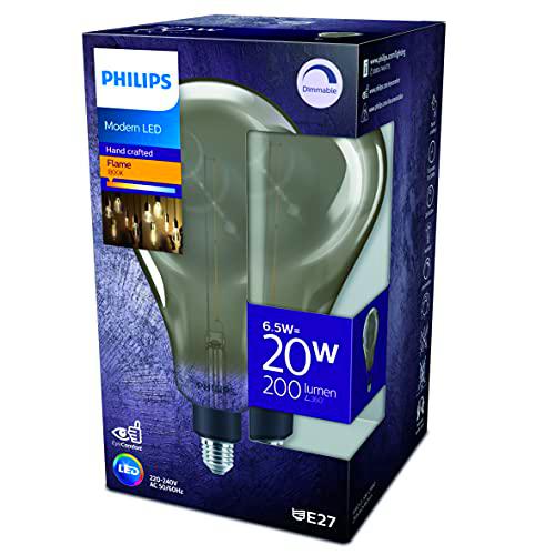 Philips LED - Bombilla LED Ahumada, E27 A160, Luz Llama Regulable, 20W