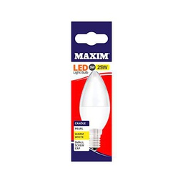 Maxim - Bombilla LED (casquillo Edison, E14, 3 W, luz blanca cálida)