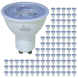 Pack 100x Bombilla LED GU10 9W. Color Blanco Calido (3000K)