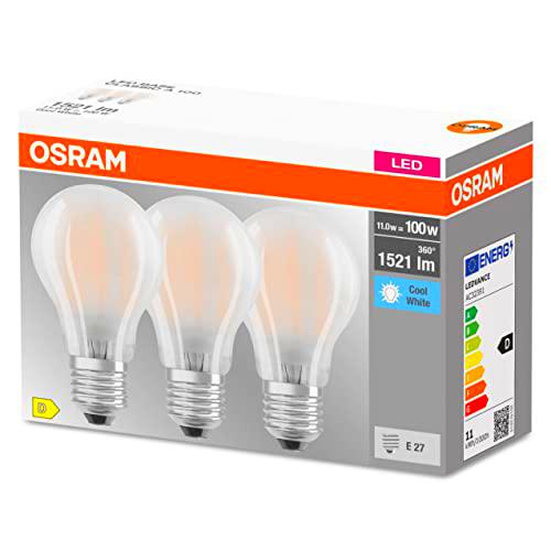 OSRAM LED Classic A100, lámparas LED de filamento esmerilado de vidrio para E27