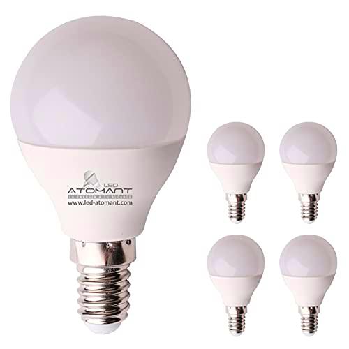 Pack 5x Bombilla LED E14 G45 7W. Color Blanco Frio (6500K)
