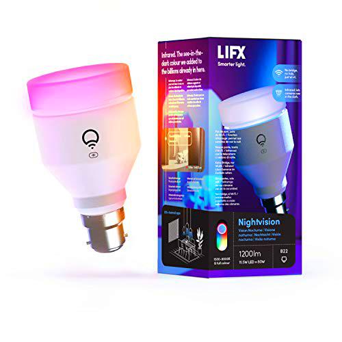 LIFX Nightvision A60 1200 lúmenes [B22], Multicolor con infrarrojos